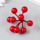 Декор для творчества "Ветка с ягодами рябины 9 ягод" 6 см - Фото 3