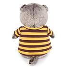 Мягкая игрушка «Басик» в полосатой футболке с пчелой, 25 см - Фото 2