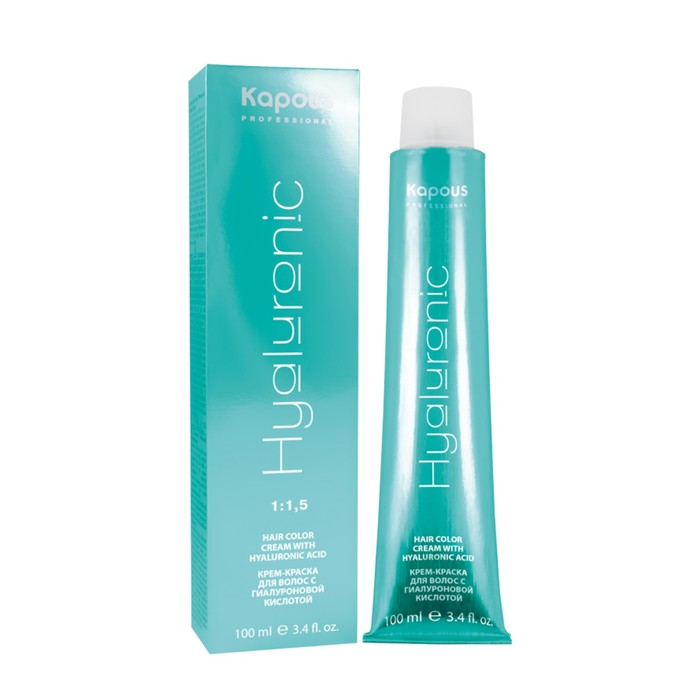 Крем-краска для волос Kapous с гиалуроновой кислотой, 6.43 Тёмный блондин, медный, золотистый, 100 мл 17537