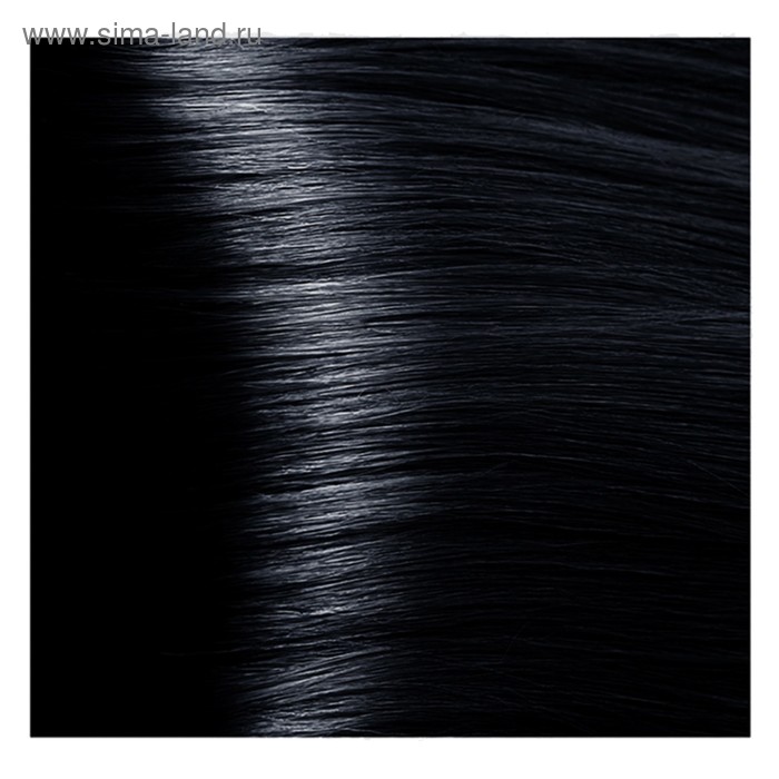 Крем-краска для волос Kapous с гиалуроновой кислотой, 1.1 Иссиня-черный, 100 мл - Фото 1