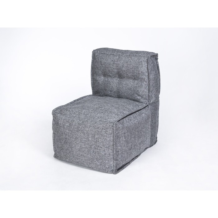 Кресло прямое модульное «Комфорт Люкс», цвет серый, рогожка