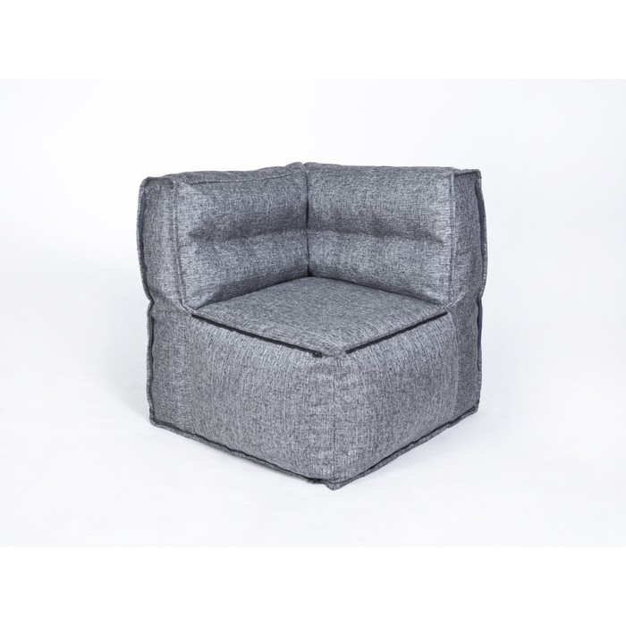 Кресло угловое модульное «Комфорт Люкс», цвет серый, рогожка
