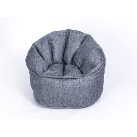 Кресло бескаркасное «Релакс Люкс», цвет серый, рогожка