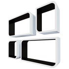 Комплект полок «Мадрид», 50 × 30 × 12 см, 30 × 24 × 12 см, цвет белый/чёрный - Фото 1