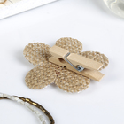 Декор для творчества Эко (набор 4 цветка) "Цветочек с пуговкой" 4,5х4,5 см - Фото 4