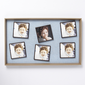 Фоторамка-коллаж на 6 фото 10×10 см «Сидней», МДФ, рамки на магните, 32×51.5×4 см