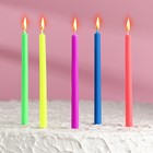Свечи в торт "Цветное пламя", гиганты, 10,5х0,9см, набор 5 шт - фото 9413286