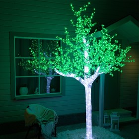 {{photo.Alt || photo.Description || 'Светодиодное дерево «Акриловое» 3 м, 2304 LED, постоянное свечение, 220 В, свечение зелёное'}}