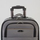 Чемодан малый 20", отдел на молнии, с расширением, 2 наружных кармана, кодовый замок, 4 колеса, цвет серый - Фото 5