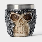 Стопка средневековая «Череп в шлеме. Хэллоуин», 70 мл, нержавеющая сталь, цвет серебряный - Фото 2
