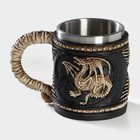 Кружка средневековая «Дракон. Хэллоуин», 400 мл, нержавеющая сталь, чёрная - Фото 2