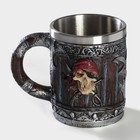 Кружка средневековая «Пираты. Хэллоуин», 400 мл, нержавеющая сталь, коричневая - Фото 2