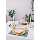 Тарелка-блюдо подстановочное Magistro «Сияние», d=34 см, стекло, золотистая - Фото 7