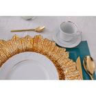 Тарелка-блюдо подстановочное Magistro «Сияние», d=34 см, стекло, золотистая - Фото 8