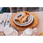 Тарелка-блюдо подстановочное Magistro «Сияние», d=34 см, стекло, золотистая - Фото 9