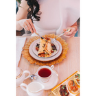 Тарелка-блюдо подстановочное Magistro «Сияние», d=34 см, стекло, золотистая - Фото 10