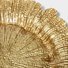 Тарелка-блюдо подстановочное Magistro «Сияние», d=34 см, стекло, золотистая - Фото 5