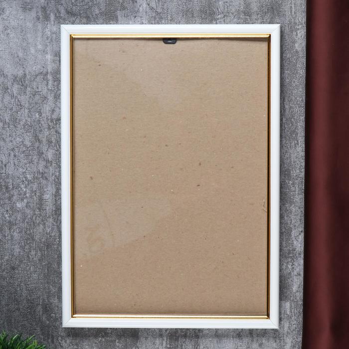 Фоторамка для фото 21×30 см «Гамма», пластик, белый, (пластиковый экран) - Фото 1