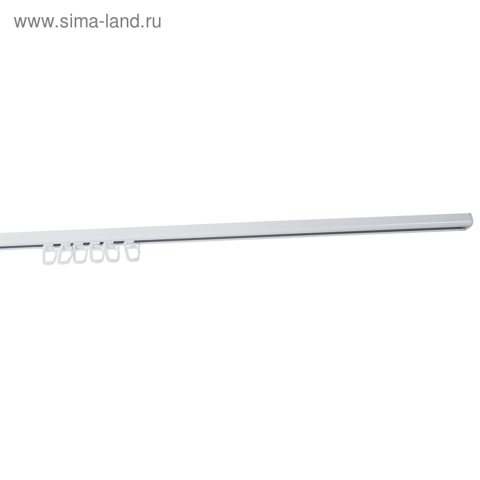 Карниз однорядный «Бриз», 260 см, облегчённый алюминий, U-профиль, цвет белый - Фото 1