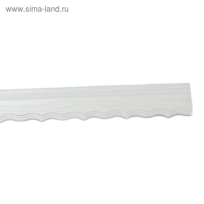 Планка декоративная двухрядная 280 см, цвет белый - Фото 1