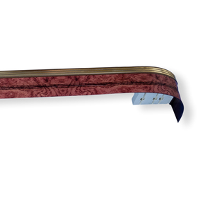 Карниз трёхрядный «Ультракомпакт. Меандр», 200 см, цвет бордовый