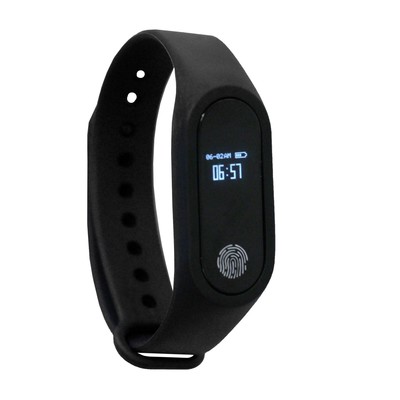Фитнес браслет LuazON LF-01, 0,42", IP67, пульс, контроль сна, оповещения, шагомер, чёрный