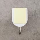 Крючок на липучке «Подкова», 3 шт, цвет белый - Фото 3