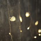 УЦЕНКА Гирлянда «Бахрома» 2×1.5 м с насадками «Сердце», IP20, прозрачная нить, 124 LED, свечение тёплое белое, 220 В 3981738