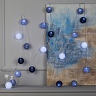 УЦЕНКА Гирлянда «Нить» 5 м с насадками «Клубки кофейные», IP20, прозрачная нить, 20 LED, свечение белое, 220 В - Фото 5