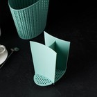 Подставка для столовых приборов IDEA «Вязание», 11×20×15 см, пластик, зелёный - Фото 6