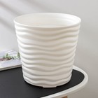 Кашпо для цветов IDEA «Дюна», 8.5 л, d=25 см, h=24 см, пластик, белое - Фото 1