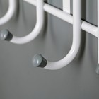 Вешалка настенная с полкой на 4 крючка, 40×23,8×26,8 см, цвет белый - Фото 2