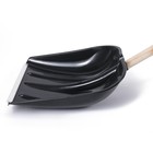Лопата пластиковая, ковш 410 × 415 мм, с металлической планкой, деревянный черенок, с ручкой - Фото 8