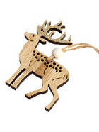 Елочная игрушка «Золотой олень», деревянная - Фото 5