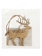 Елочная игрушка «Золотой олень», деревянная - Фото 8