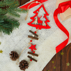 Новогодняя подвеска «Лесной олень», цвет красный, с подвесами шишками - Фото 1