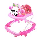 Ходунки «Счастливый малыш», 8 силик. колес, муз., свет, игрушки, розовый - Фото 1