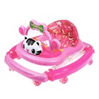 Ходунки «Счастливый малыш», 8 силик. колес, муз., свет, игрушки, розовый - Фото 2