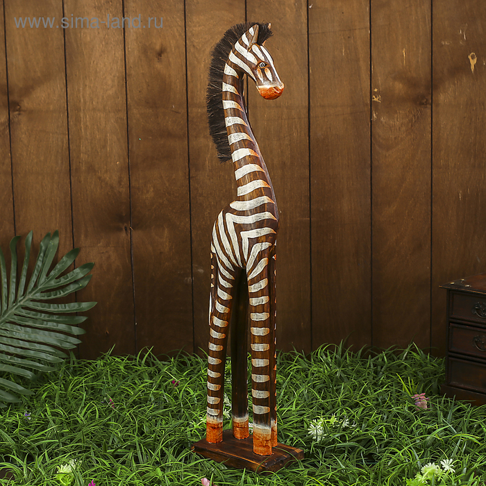 Сувенир «Зебра», 14×8×60 см, дерево - Фото 1