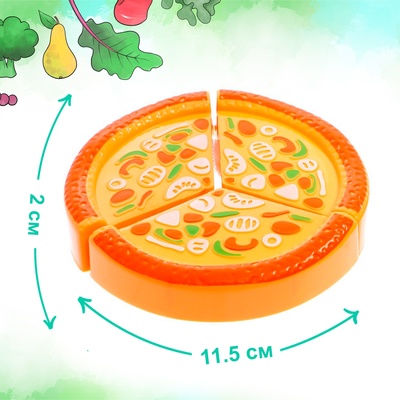 Игровой набор продуктов на липучке «Пицца Маргарита»