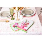 Варежка-прихватка "Тюльпаны" 20х27см,35% х/л,65% п/э,ватин 250г/м2 - Фото 2