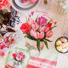 Варежка-прихватка "Тюльпаны" 20х27см,35% х/л,65% п/э,ватин 250г/м2 - Фото 3