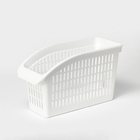 Корзина для хранения IDEA, пластик, 29×13×17 см, белая - Фото 1