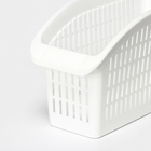 Корзина для хранения IDEA, пластик, 29×13×17 см, белая - Фото 2