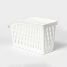 Корзина для хранения IDEA, пластик, 29×13×17 см, белая - Фото 3