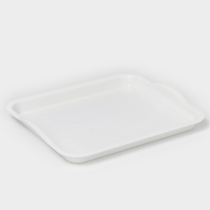Поднос IDEA, 25×29×3.2 см, пластик, белый - Фото 1