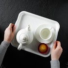 Поднос IDEA, 25×29×3.2 см, пластик, белый - Фото 6