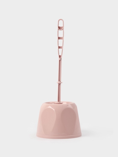Ёршик для унитаза «Блеск. Стандарт», 15×15×39 см, с подставкой, розовый