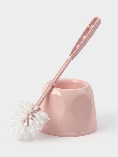 Ёршик для унитаза «Блеск. Стандарт», 15×15×39 см, с подставкой, розовый