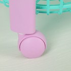 Этажерка для игрушек на колёсах 3 секции IDEA «Конфетти», цвет бирюзовый - Фото 3